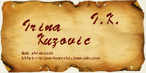 Irina Kuzović vizit kartica